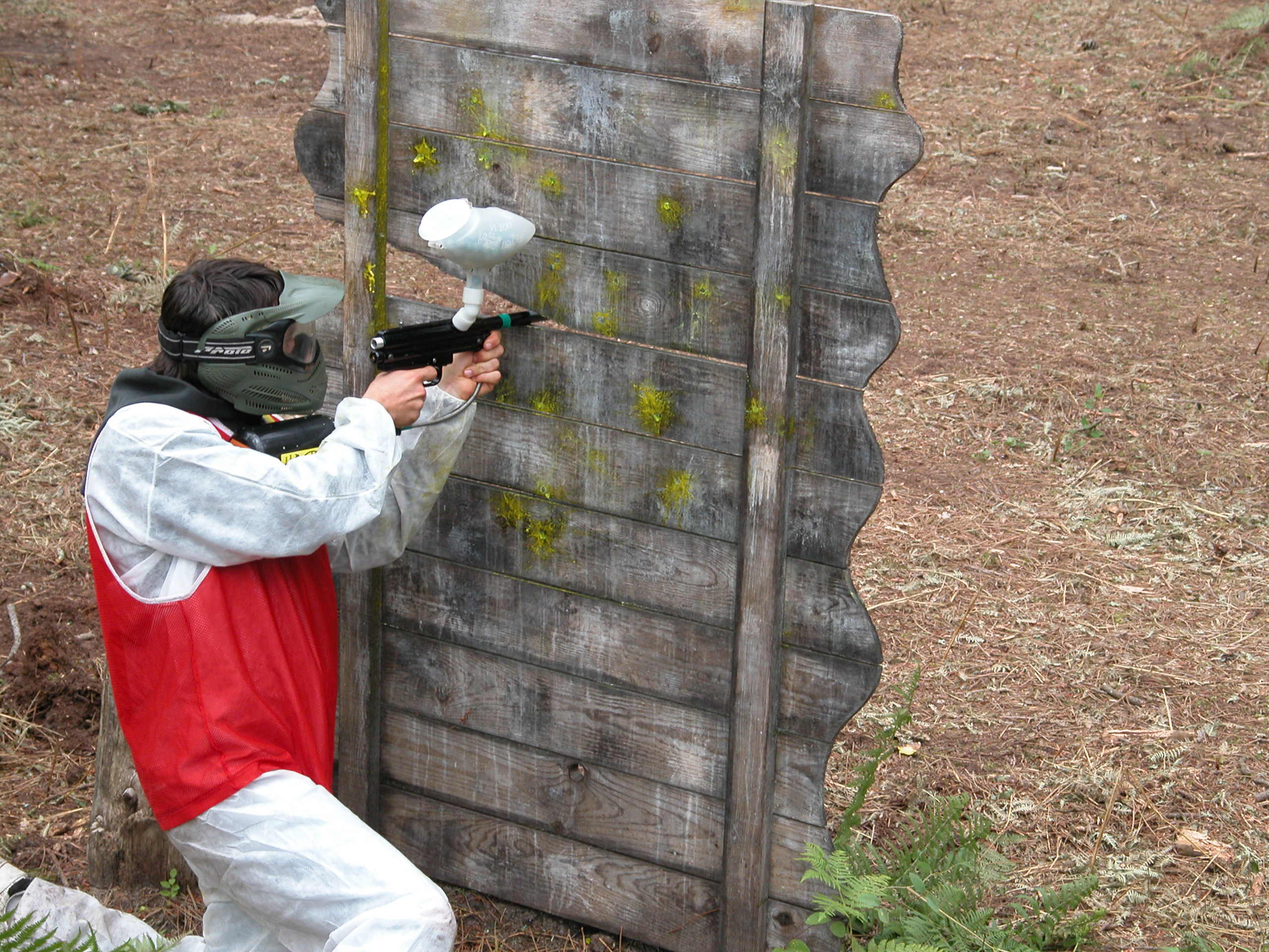 Joueur de paintball en action